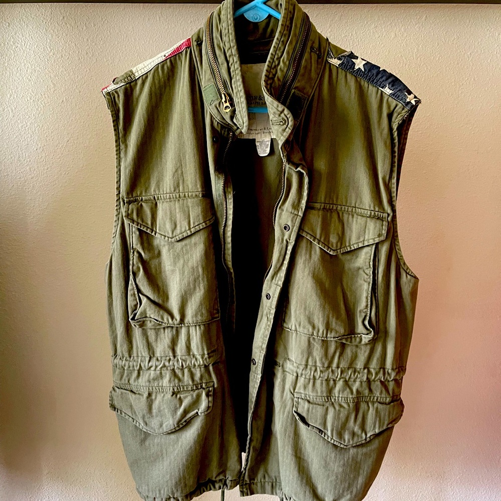 Denim&Supply Ralph Lauren American flag vest.